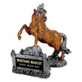 Mustang School Mascot Sculpture w/Engraving Plate